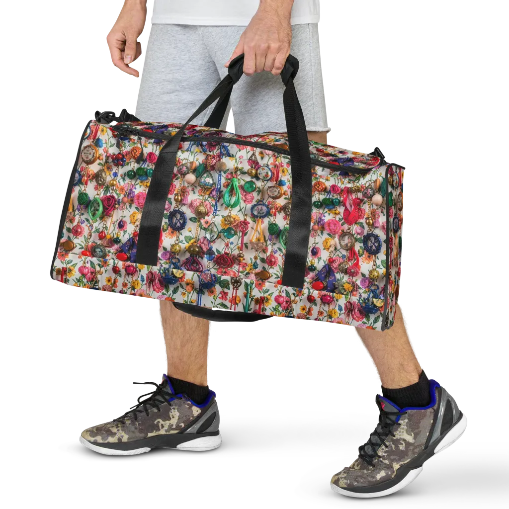 Botanical Bijou on Duffle Bag — Front