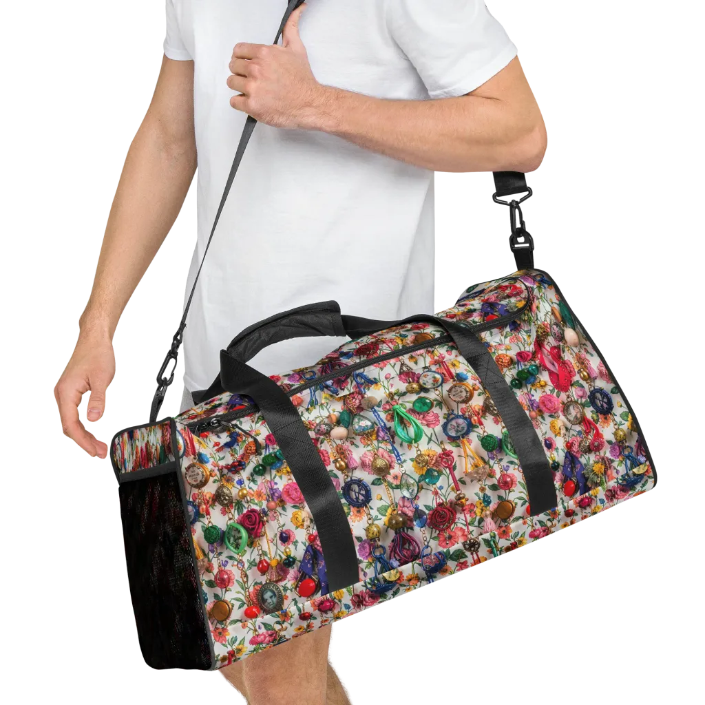 Botanical Bijou on Duffle Bag — Right Front