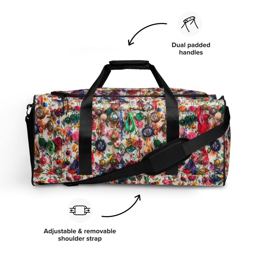 Botanical Bijou on Duffle Bag — Front