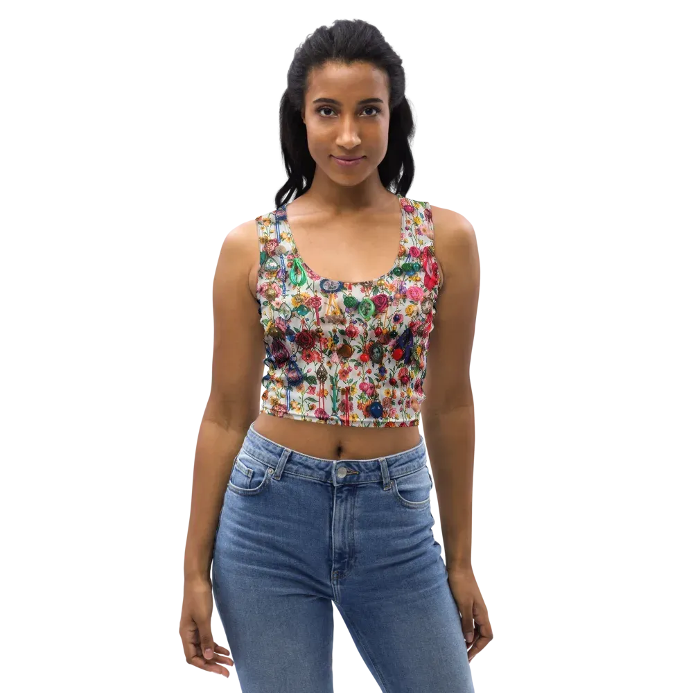 Botanical Bijou on Crop Top — Front