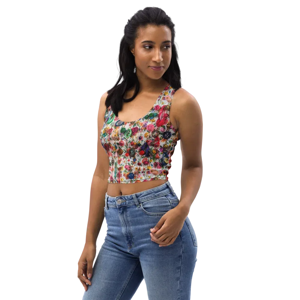Botanical Bijou on Crop Top — Left Front