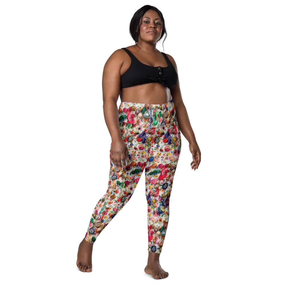 Botanical Bijou on Leggings with Pockets — Front