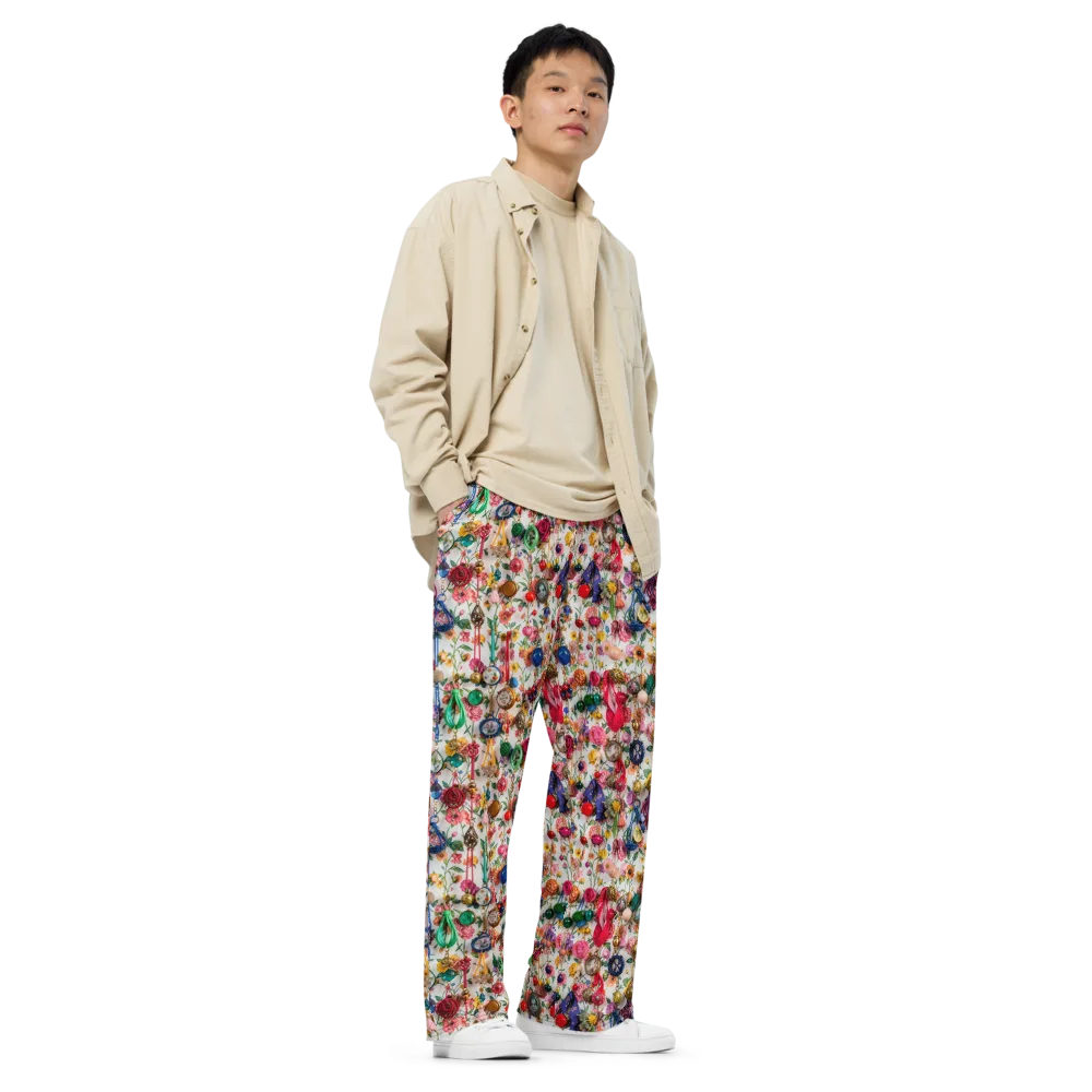 Botanical Bijou on Wide-Leg Pants — Right Front