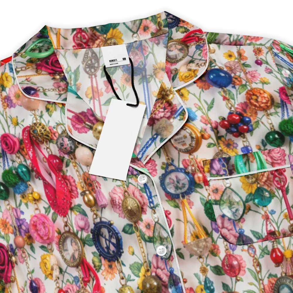 Botanical Bijou on Women's Short Sleeve Pajama Top — Product details