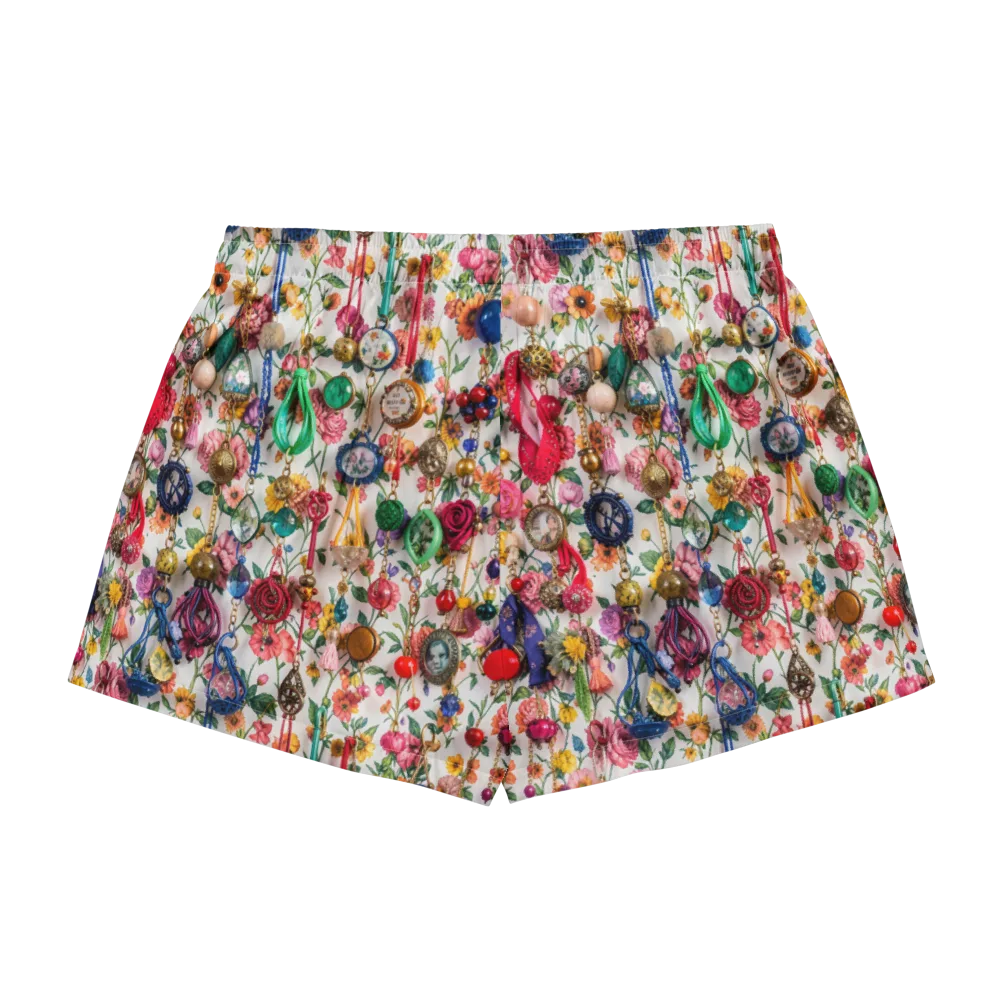Botanical Bijou on Women's Pajama Shorts — Back