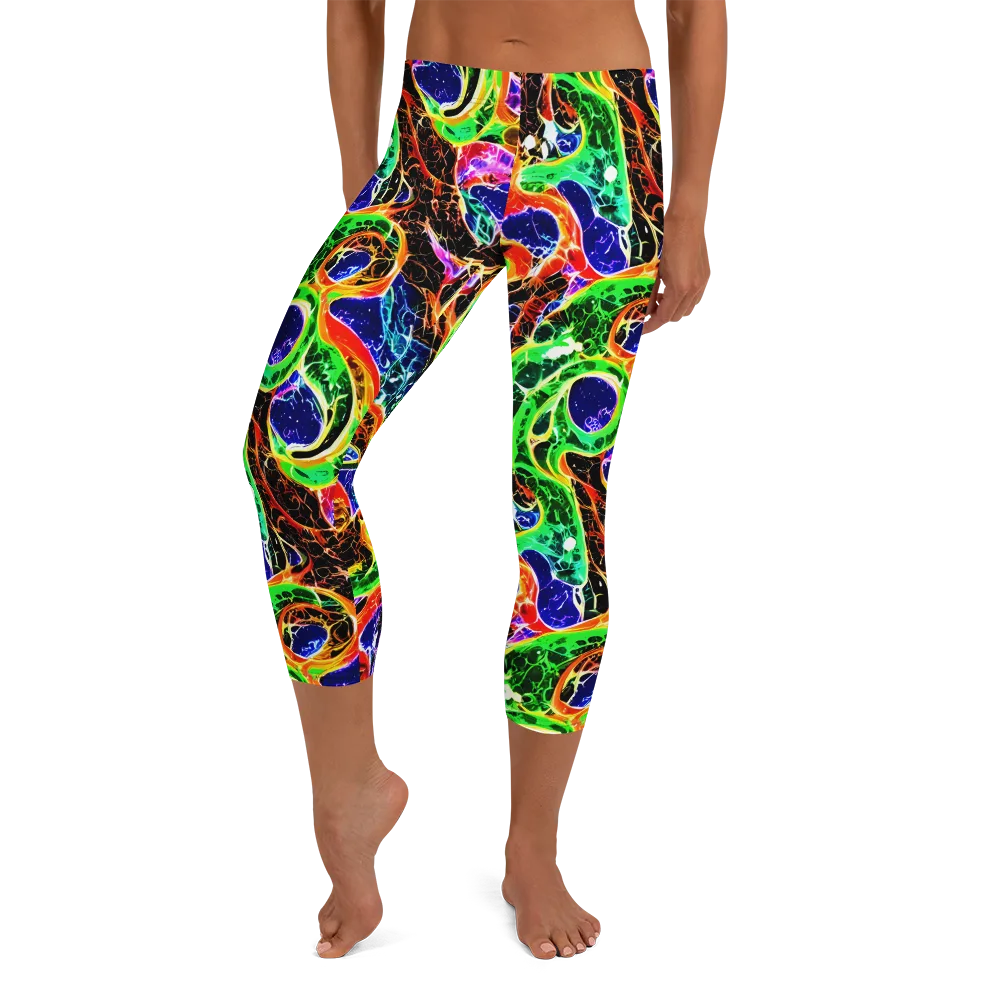 Wildfire Circuit on Capri Leggings — Front