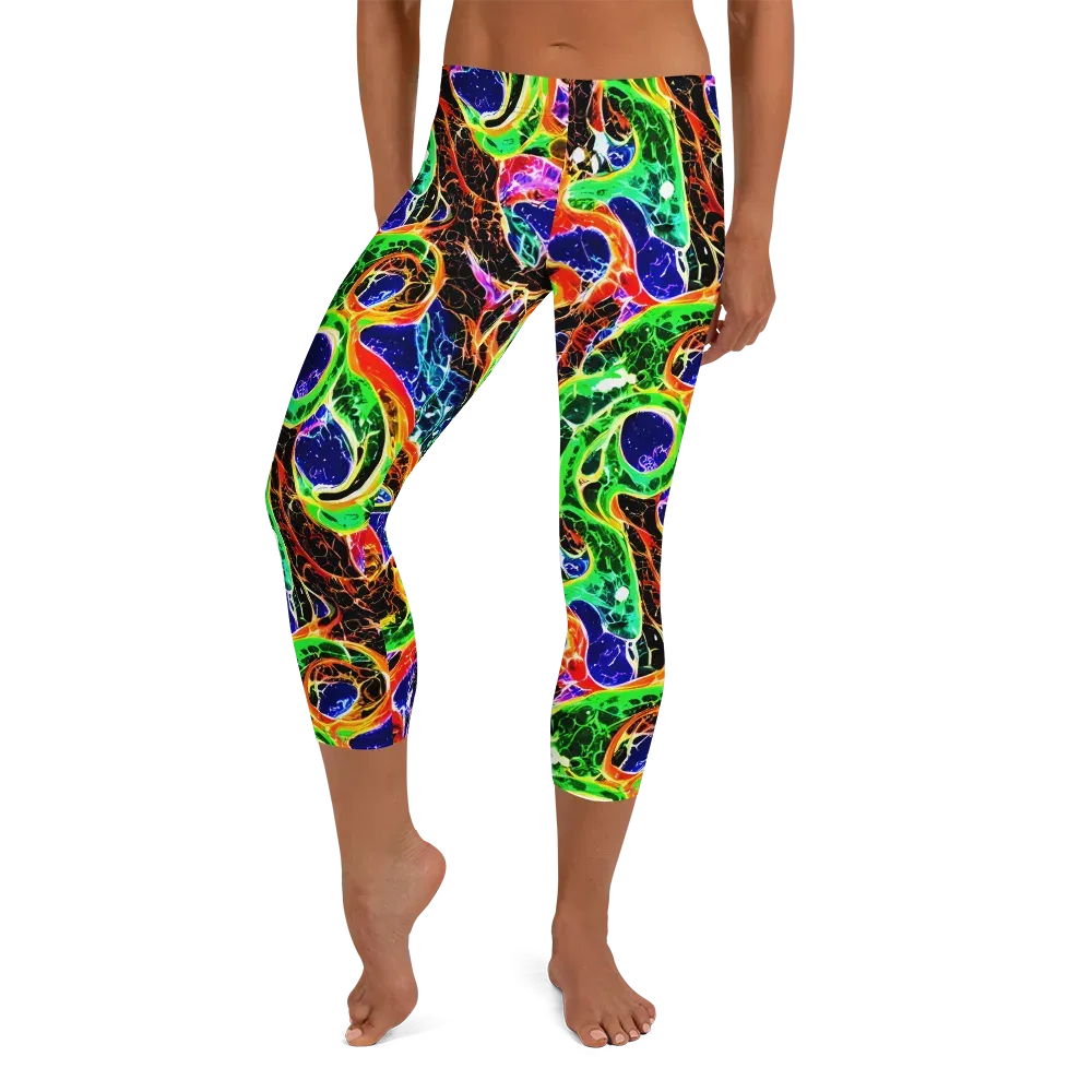 Wildfire Circuit on Capri Leggings — Front