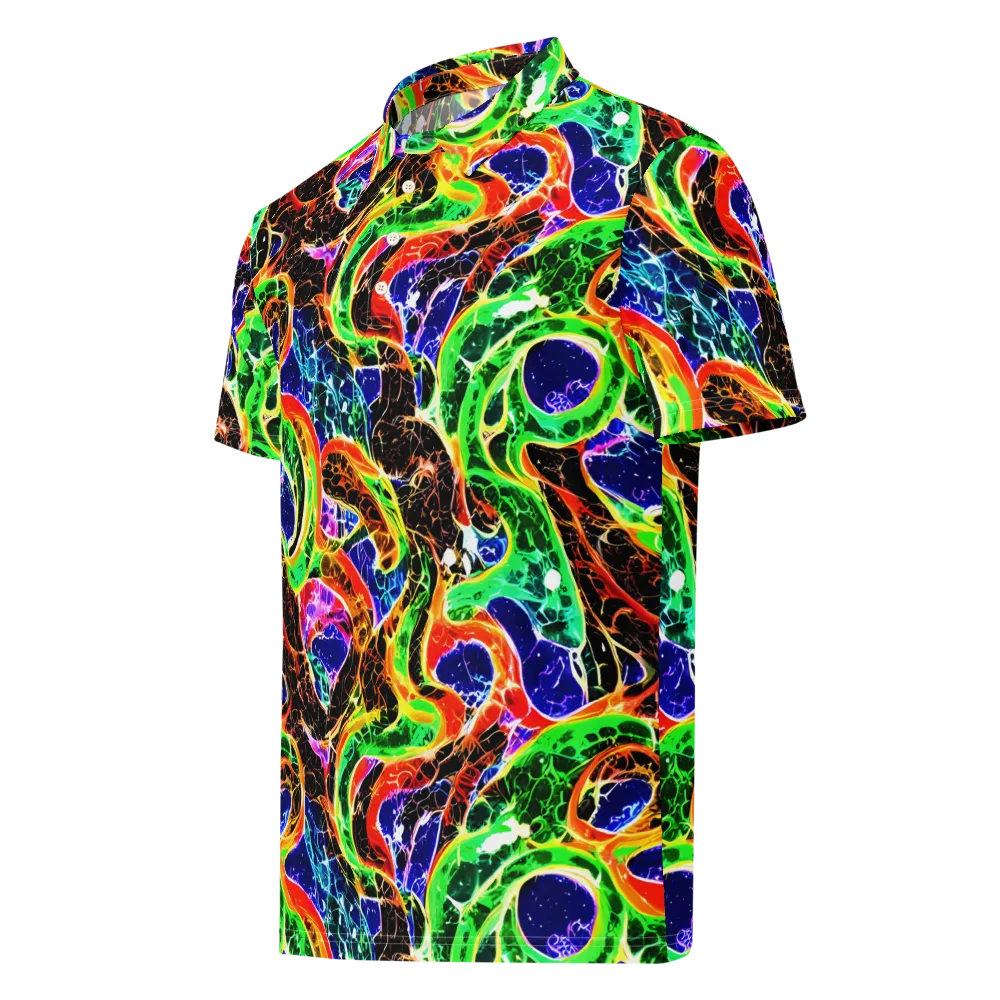 Wildfire Circuit on Men's Slim Fit Polo Shirt — Left Front