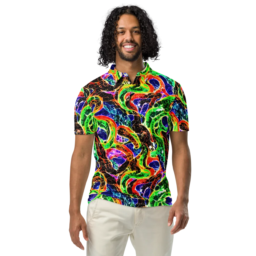 Wildfire Circuit on Men's Slim Fit Polo Shirt — Front