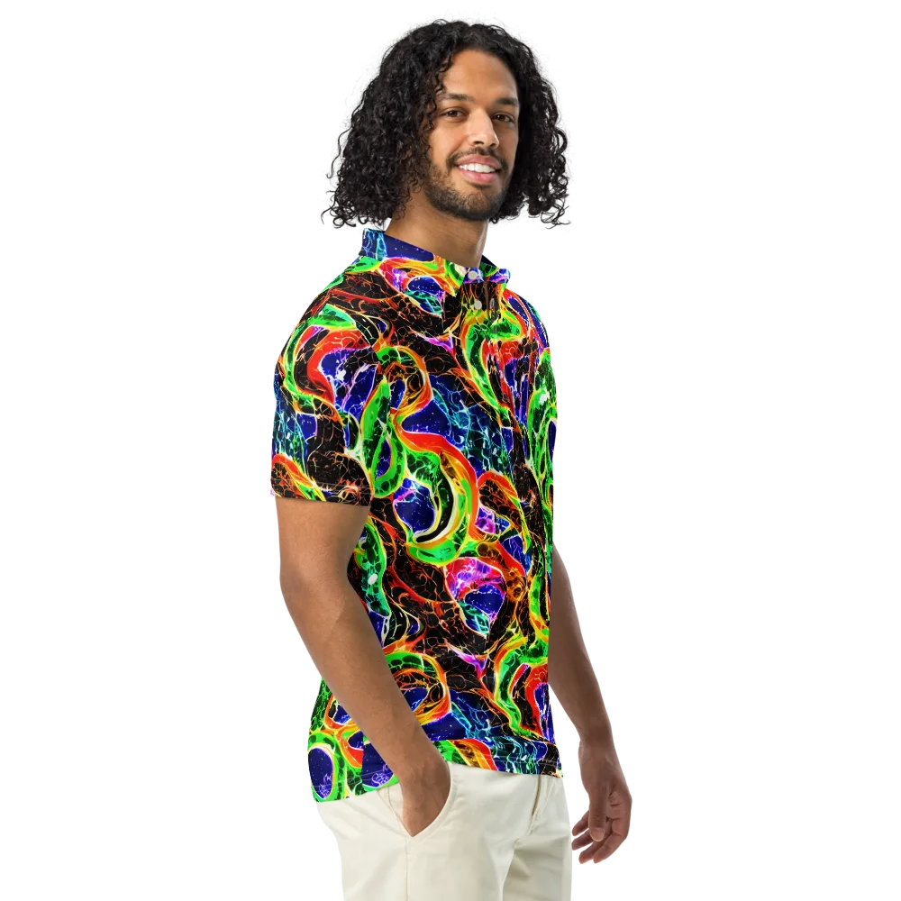 Wildfire Circuit on Men's Slim Fit Polo Shirt — Right Front