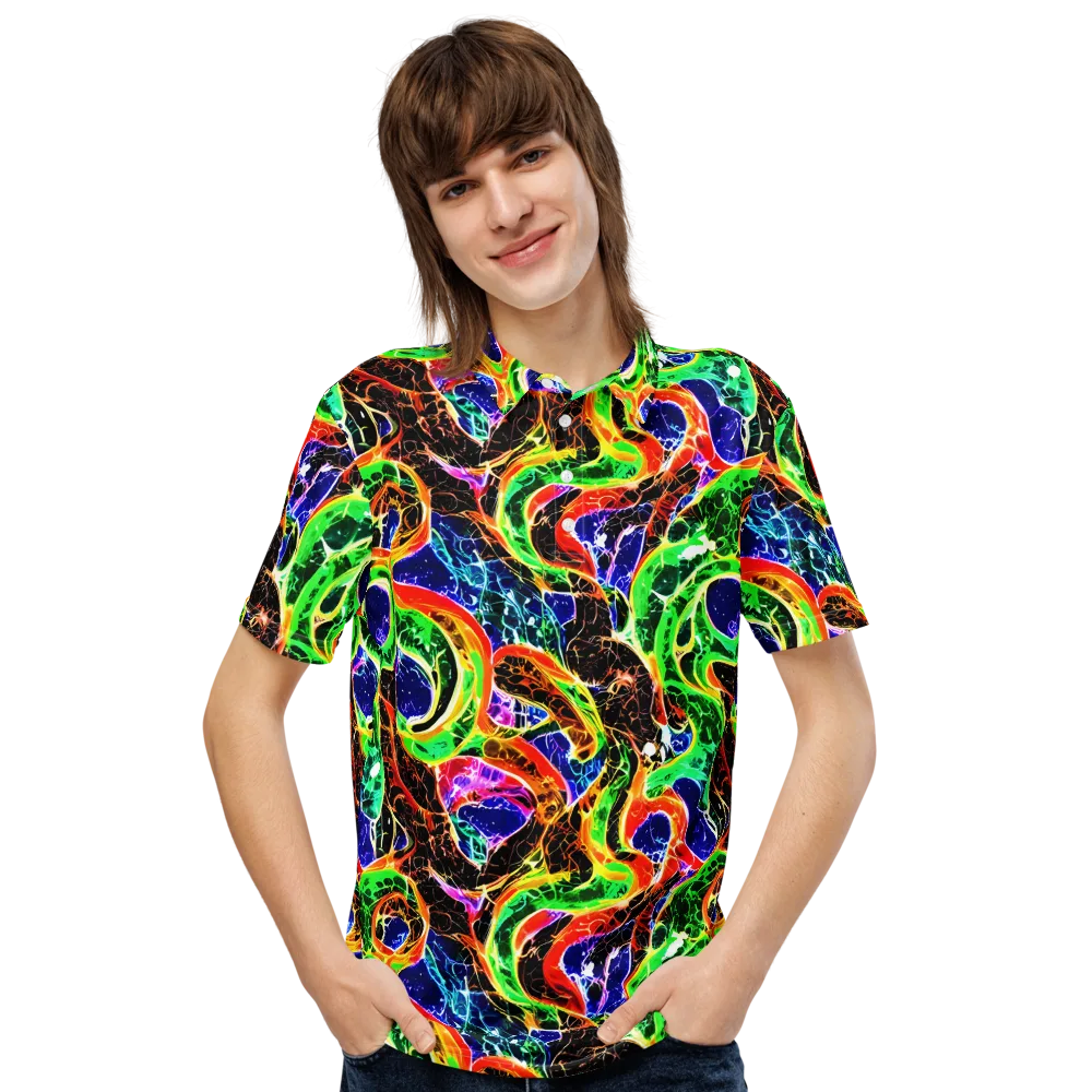 Wildfire Circuit on Men's Slim Fit Polo Shirt — Front