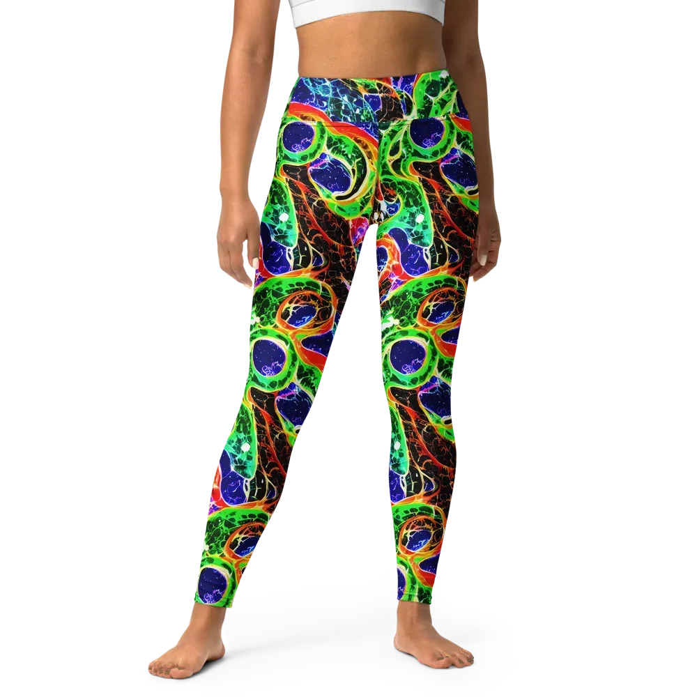 Wildfire Circuit on Yoga Leggings — Front