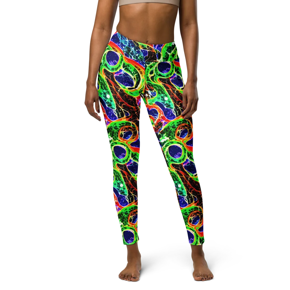 Wildfire Circuit on Yoga Leggings — Front