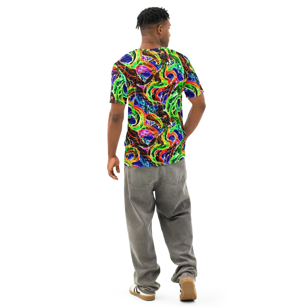 Wildfire Circuit on Men's Cotton Crew Neck T-Shirt — Back