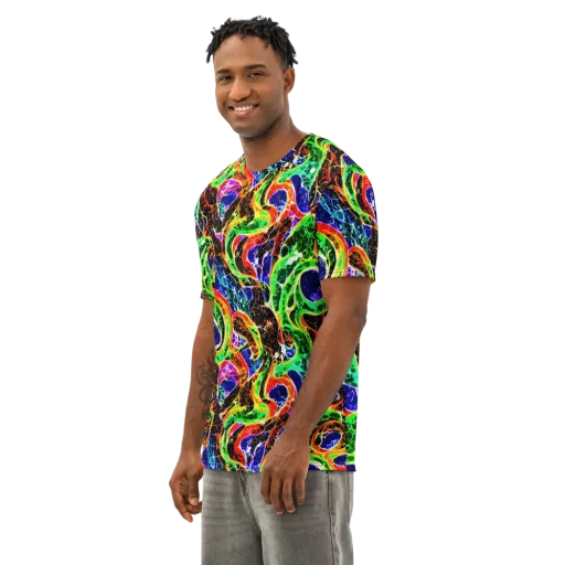 Wildfire Circuit on a Men's Cotton Crew Neck T-Shirt