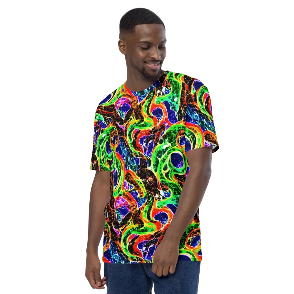 Wildfire Circuit on Men's Crew Neck T-Shirt — Left