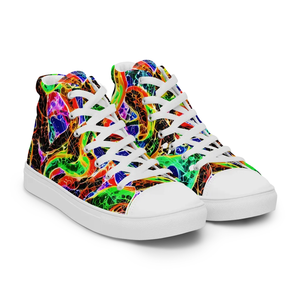 Wildfire Circuit on Men's High Top Canvas Shoes — Right Front