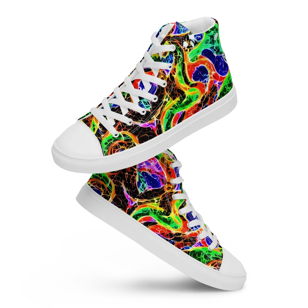Wildfire Circuit on Men's High Top Canvas Shoes — Front