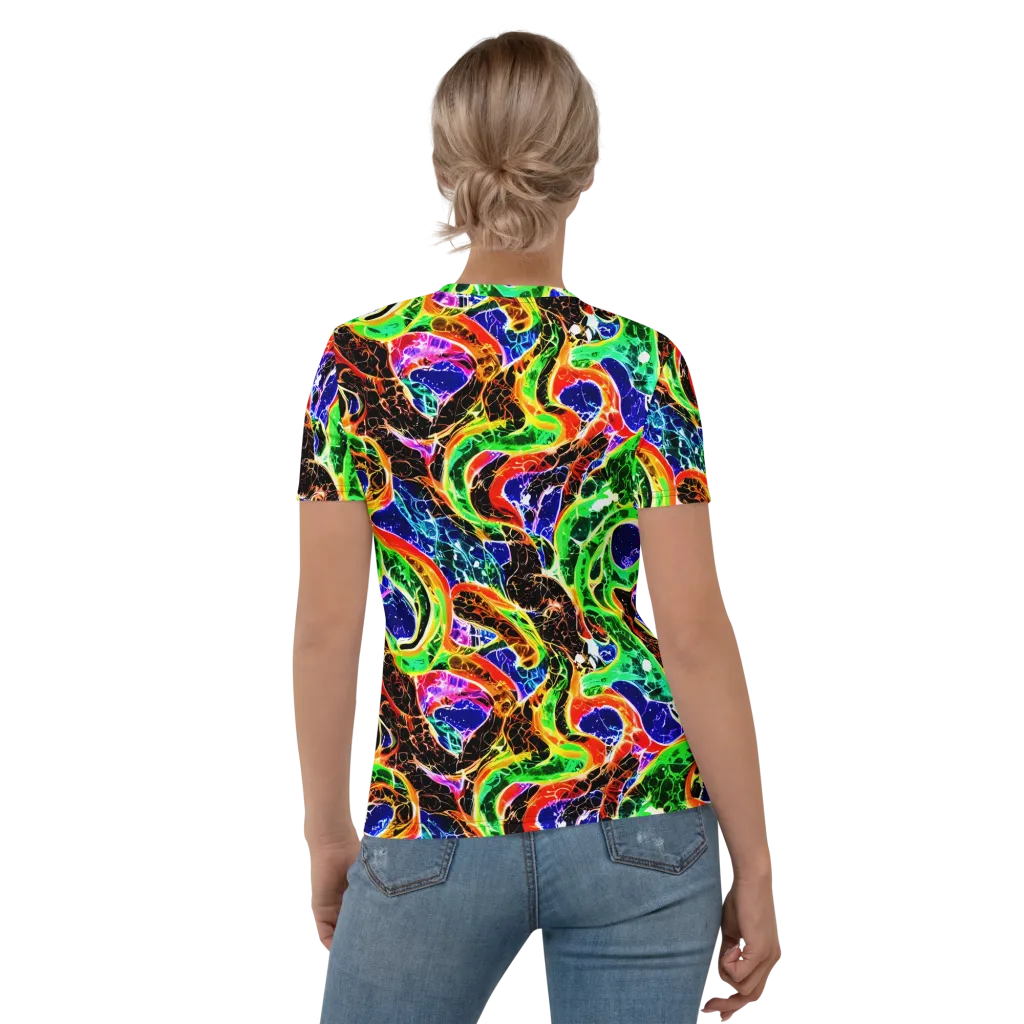 Wildfire Circuit on Women's Crew Neck T-Shirt — Back