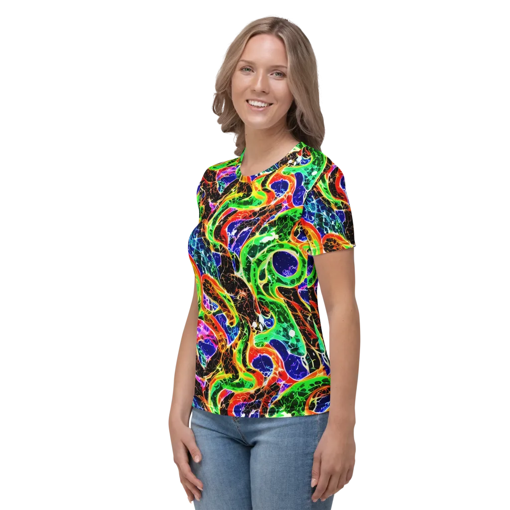 Wildfire Circuit on Women's Crew Neck T-Shirt — Left