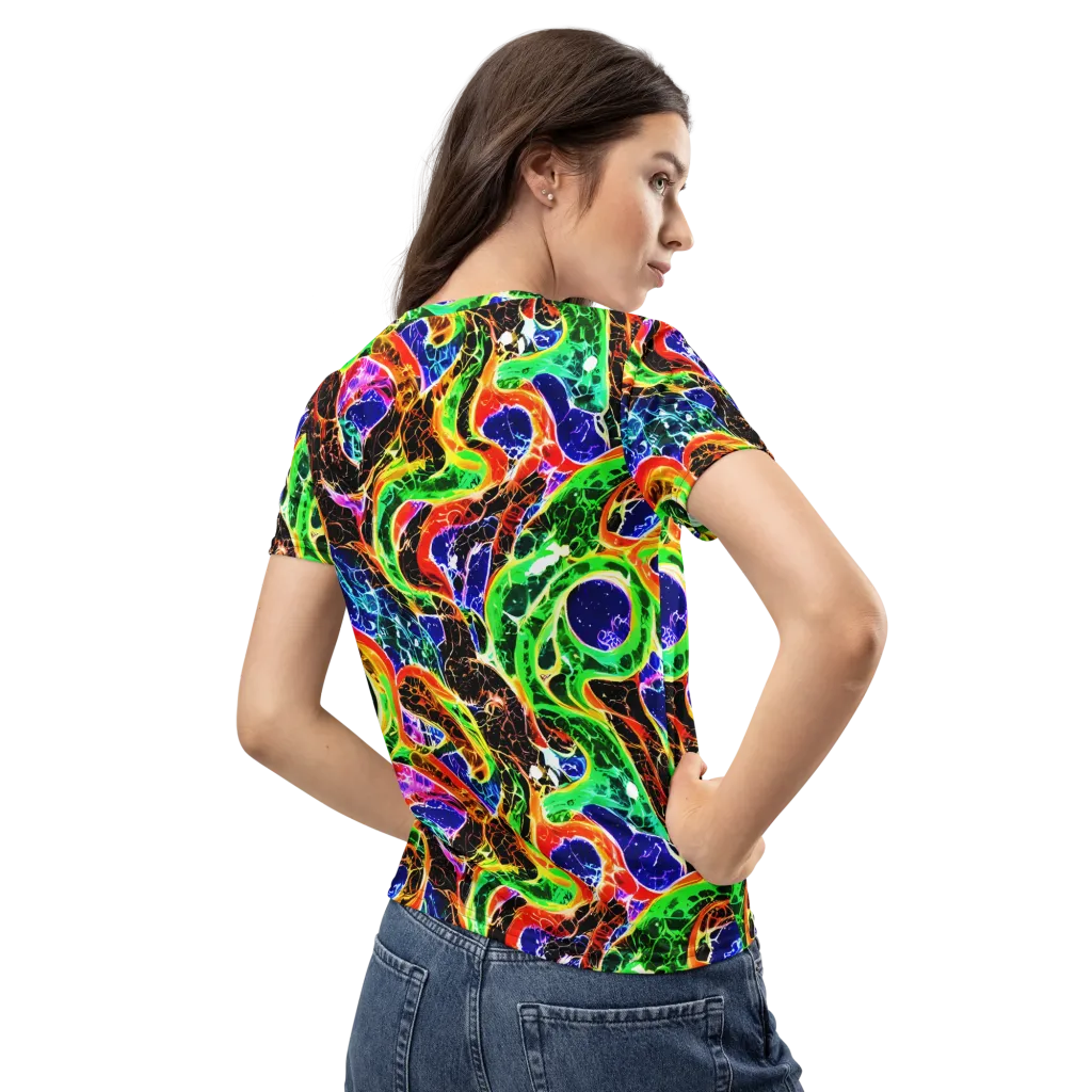 Wildfire Circuit on Women's Crew Neck T-Shirt — Back