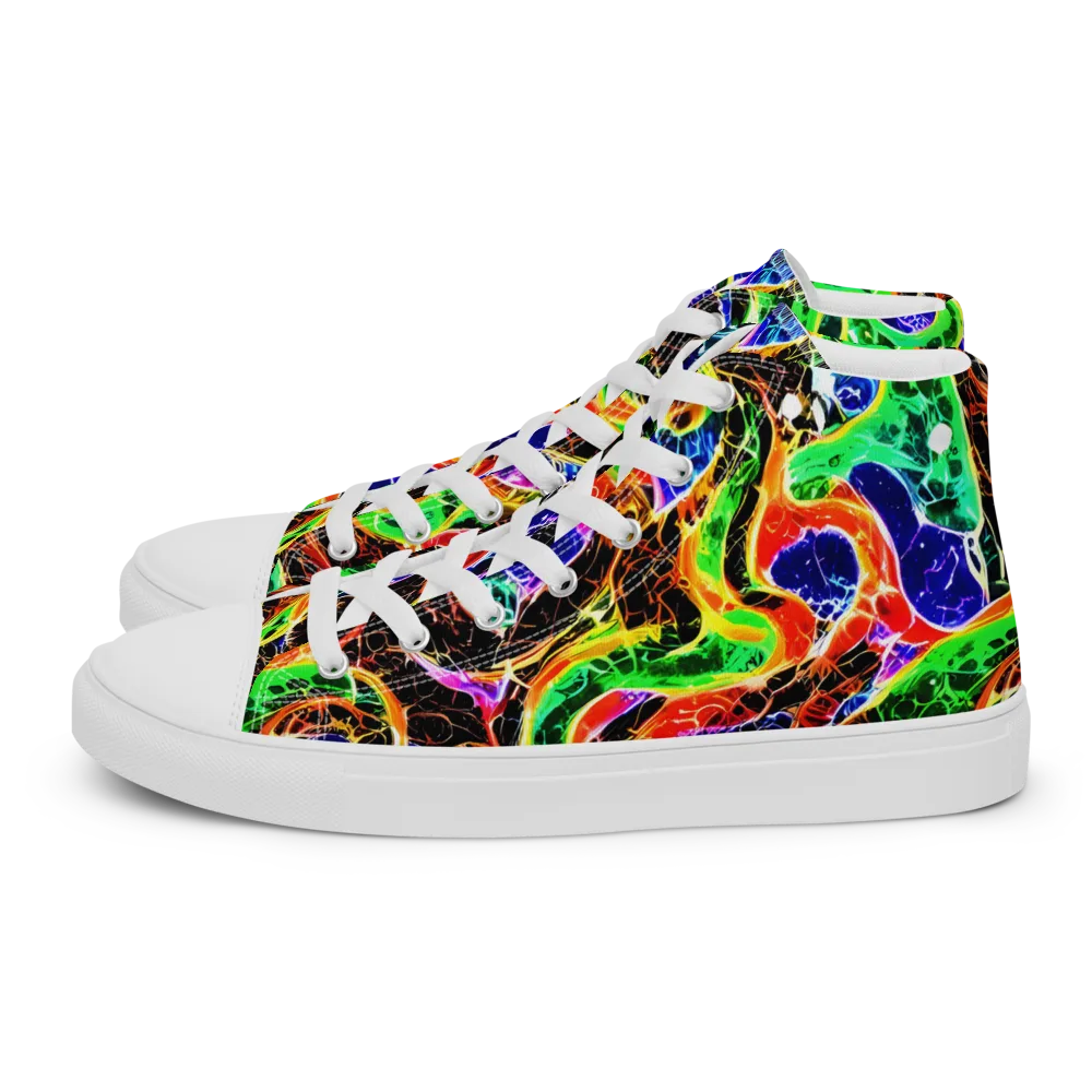 Wildfire Circuit on Women's High Top Canvas Shoes — Left