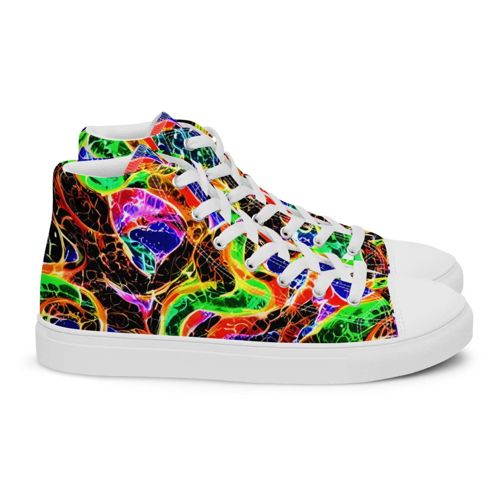 Wildfire Circuit on Women's High Top Canvas Shoes — Right