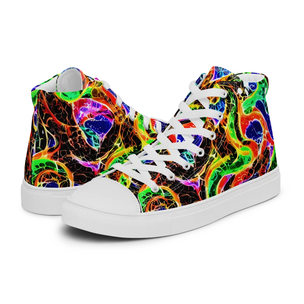 Wildfire Circuit on Women's High Top Canvas Shoes — Left