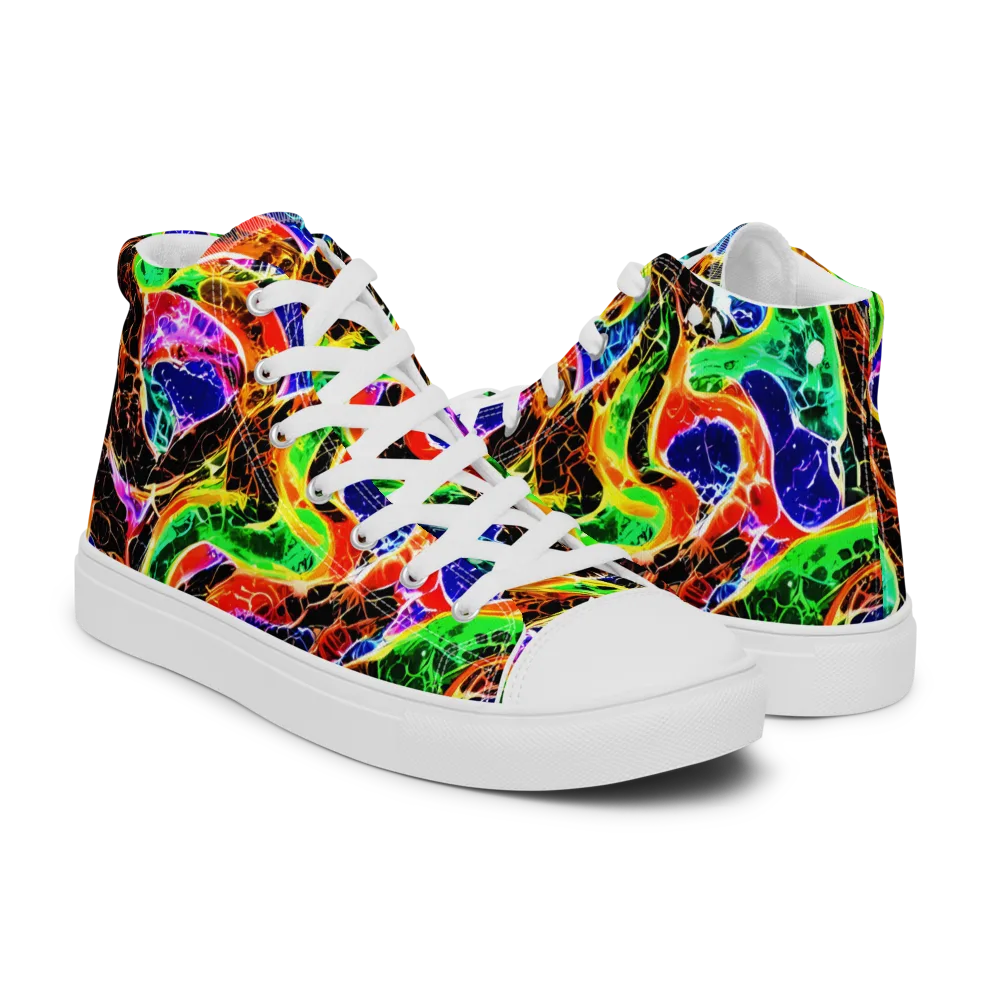 Wildfire Circuit on Women's High Top Canvas Shoes — Right