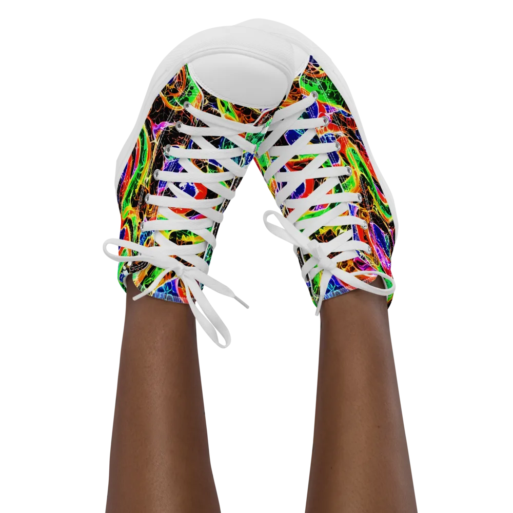 Wildfire Circuit on Women's High Top Canvas Shoes — Front