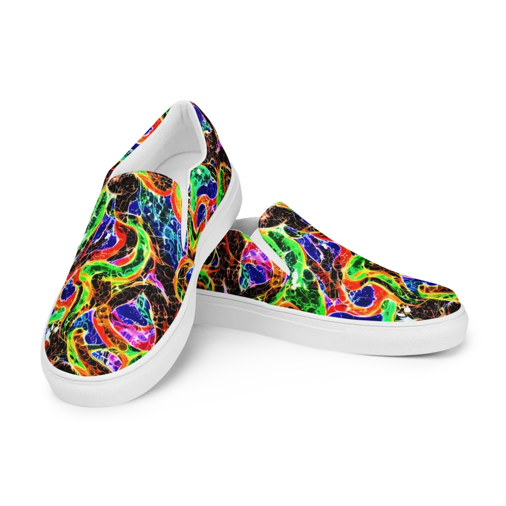 Wildfire Circuit on Men's Slip-On Canvas Shoes — Left Front