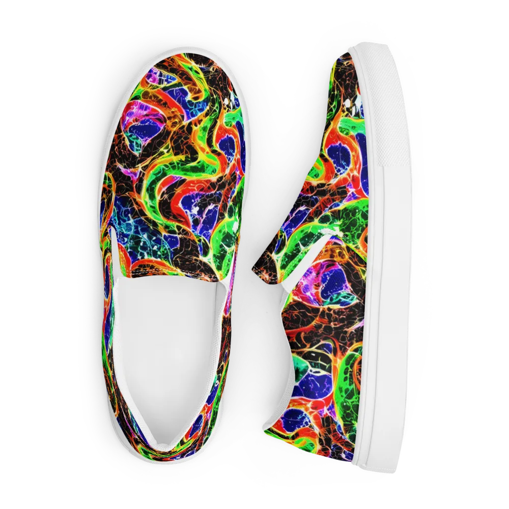 Wildfire Circuit on Men's Slip-On Canvas Shoes — Front