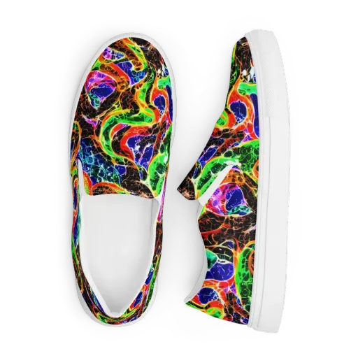 Wildfire Circuit on a Men's Slip-On Canvas Shoes