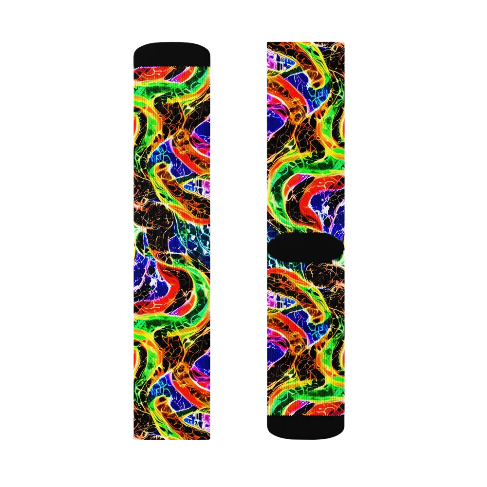 Wildfire Circuit on Socks — Left Sock