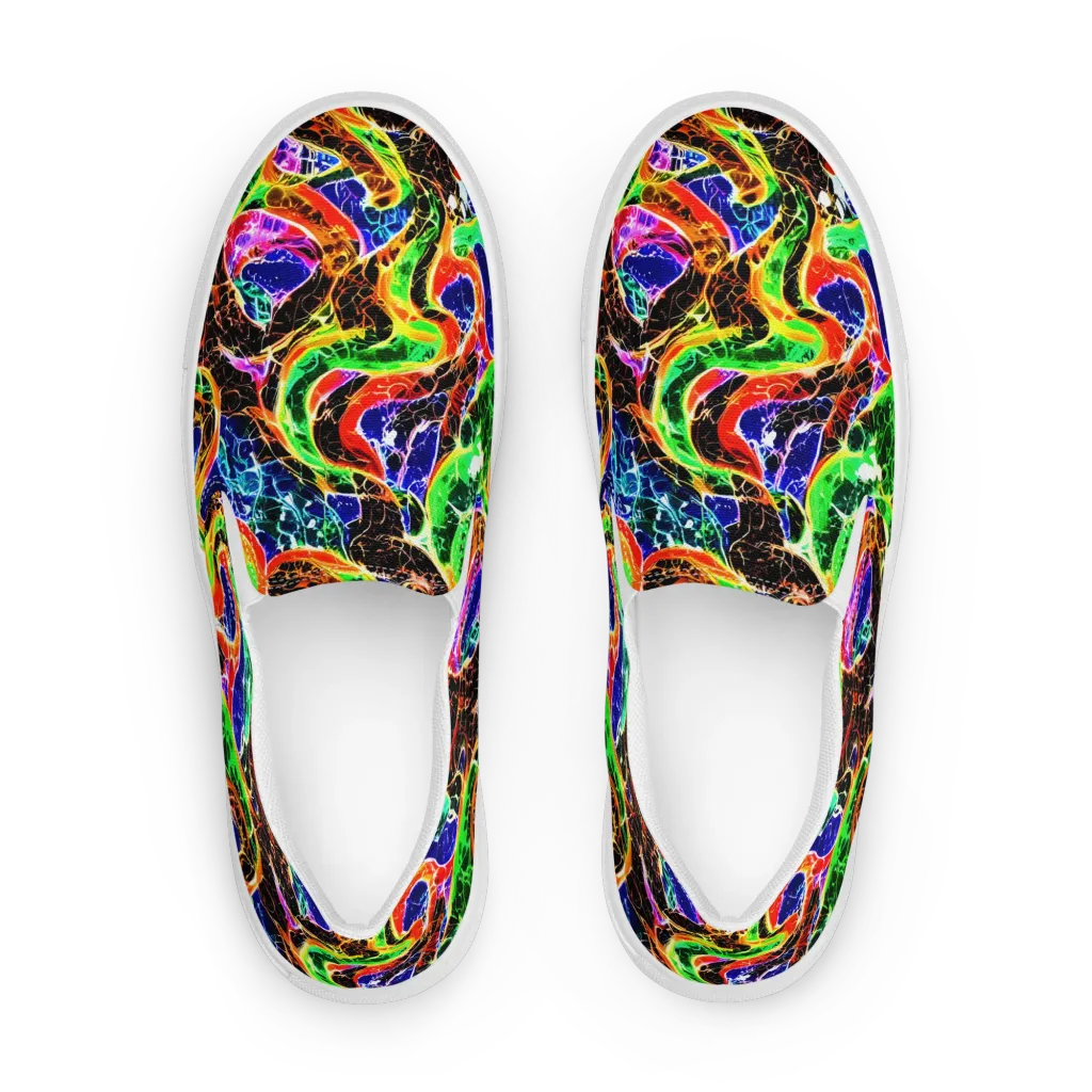 Wildfire Circuit on Women's Slip-On Canvas Shoes — Front