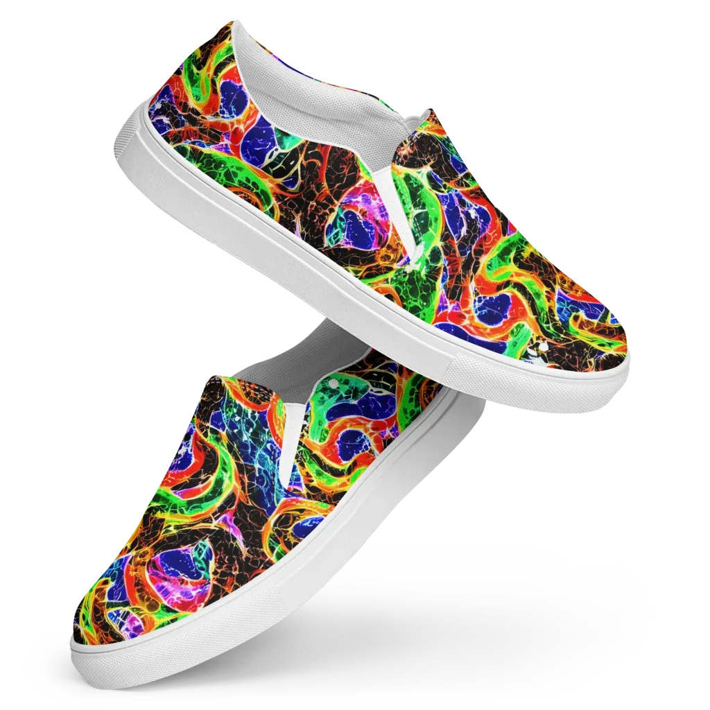 Wildfire Circuit on Women's Slip-On Canvas Shoes — Front
