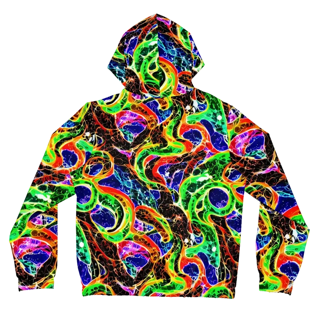 Wildfire Circuit on Women's Full-Zip Hoodie — Back