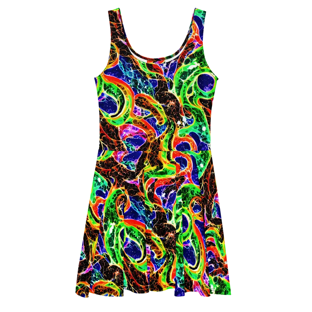 Wildfire Circuit on Skater Dress — Front