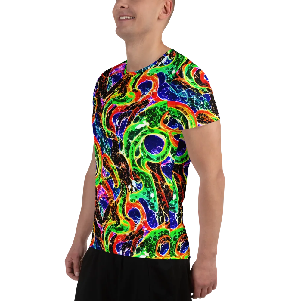 Wildfire Circuit on Men's Athletic T-Shirt — Left