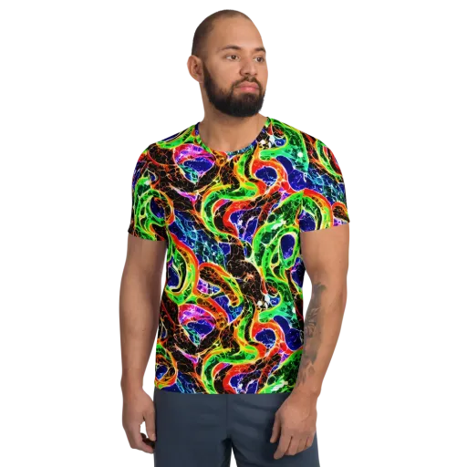 Wildfire Circuit on a Men's Athletic T-Shirt