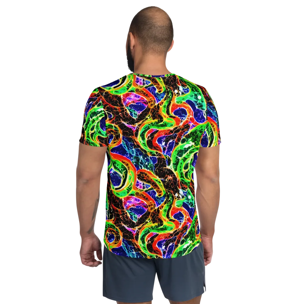 Wildfire Circuit on Men's Athletic T-Shirt — Back