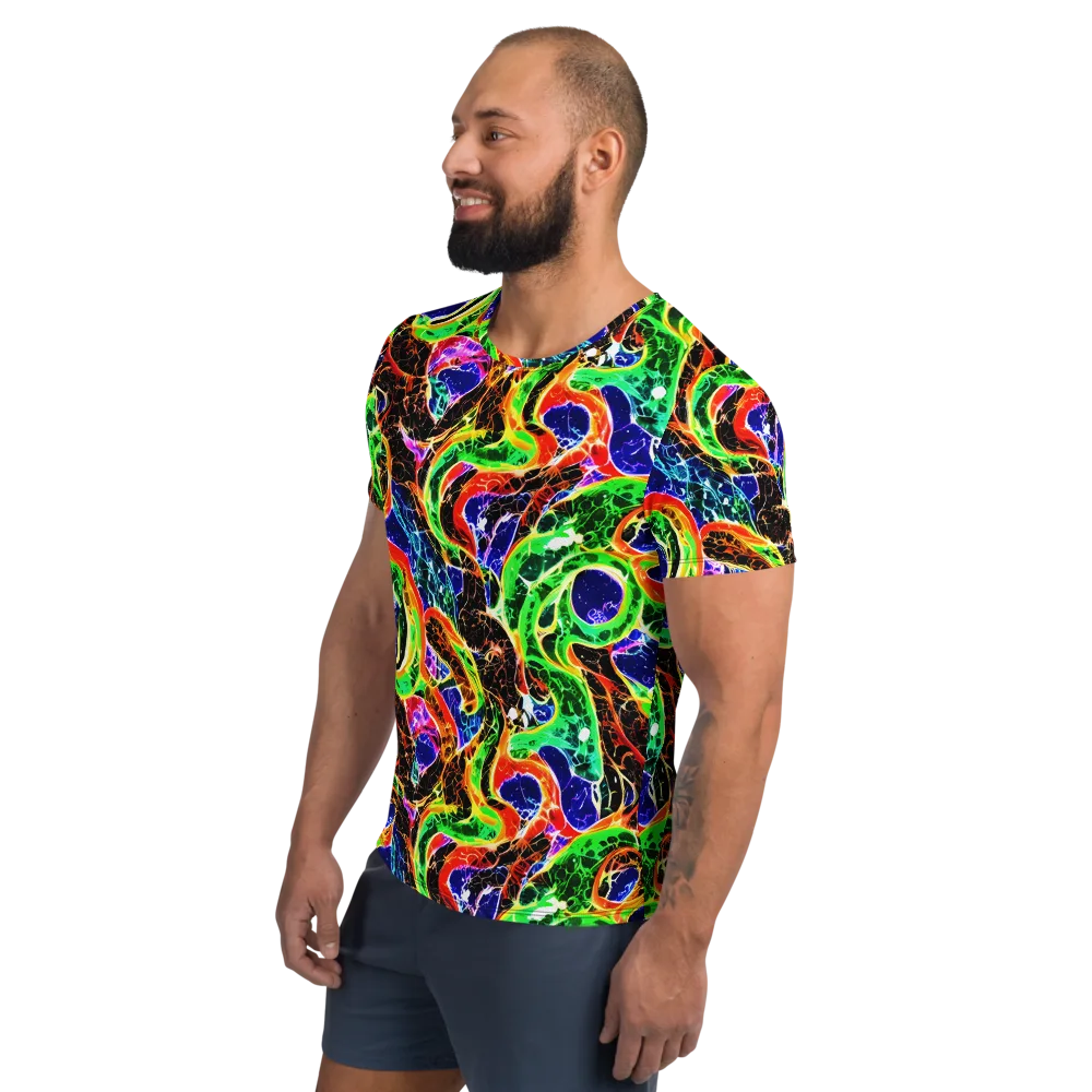 Wildfire Circuit on Men's Athletic T-Shirt — Left