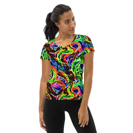 Wildfire Circuit on a Women's Athletic T-Shirt