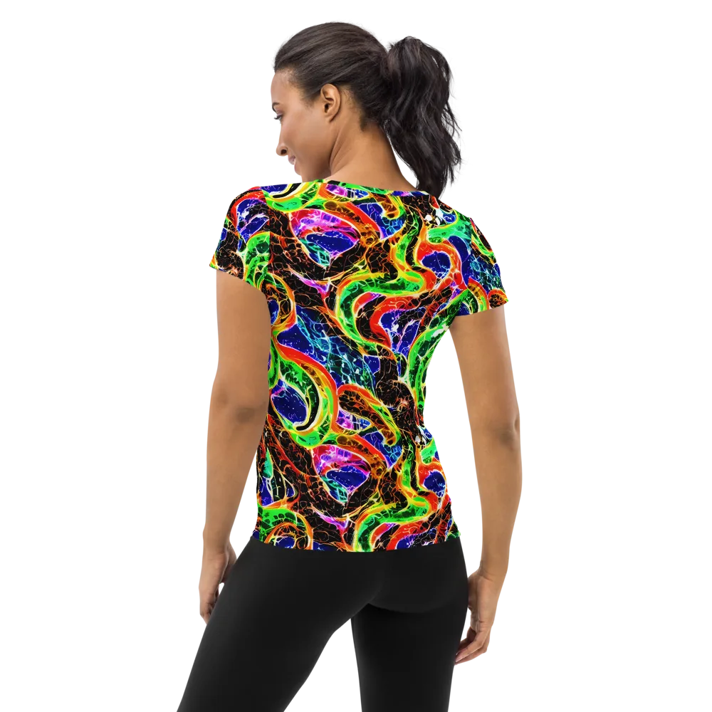 Wildfire Circuit on Women's Athletic T-Shirt — Back