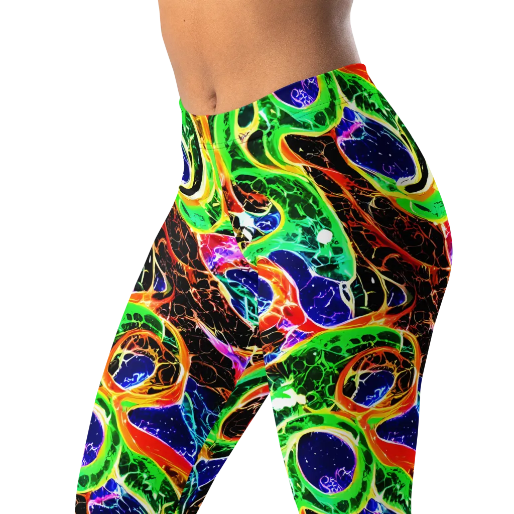 Wildfire Circuit on Leggings — Left Front