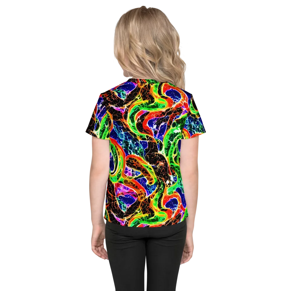 Wildfire Circuit on Kids Crew Neck T-Shirt — Back