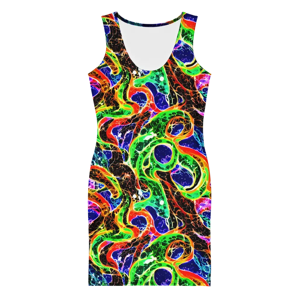 Wildfire Circuit on Bodycon Dress — Front