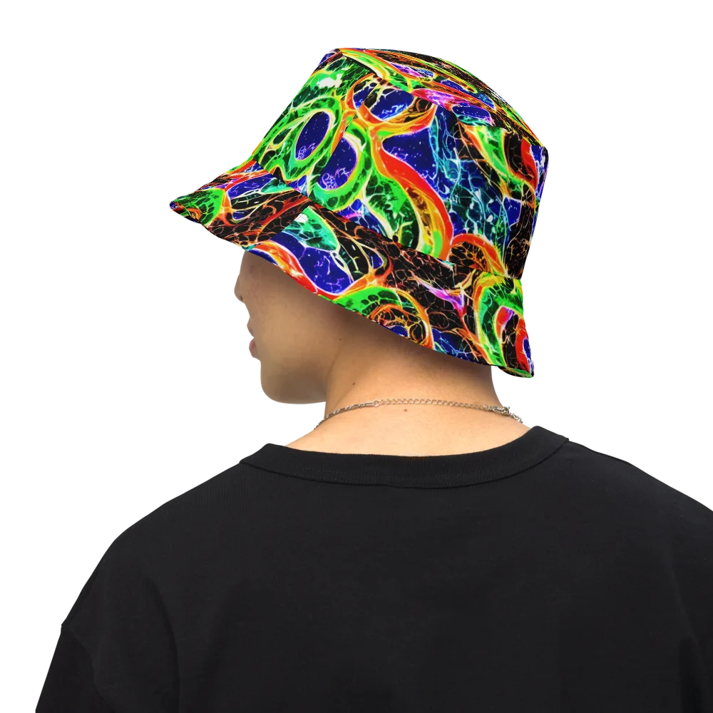Wildfire Circuit on Reversible Bucket Hat — Back Inside