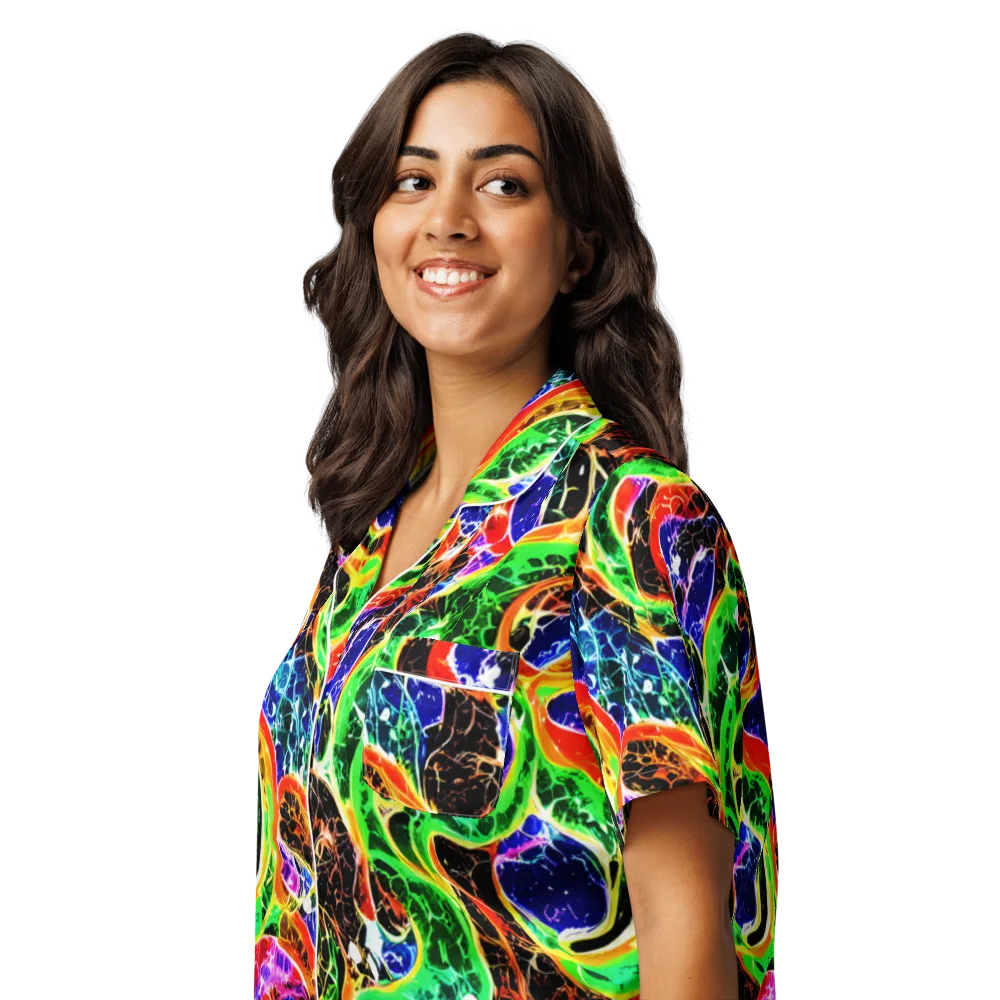 Wildfire Circuit on Women's Short Sleeve Pajama Top — Left Front