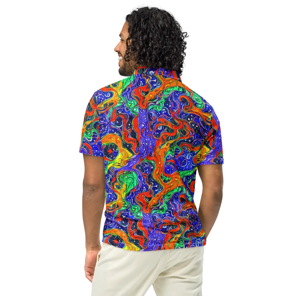 Kaleidoscope Rapids on Men's Slim Fit Polo Shirt — Back